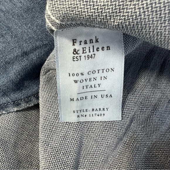 Frank & Eileen Barry Famous Denim Shirt Distressed Vintage Wash Sz XL - Picture 10 of 10